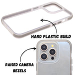 Transparent Hard Back Case with Colored Side Grip Phone Case For iPhone 14 Pro