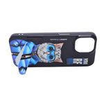 Cool Cat Design Soft Phone Case with Kickstand for iPhone 15