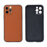 Luxury Soft Leather Texture Slim Phone Case for iPhone 12 / 12 Pro
