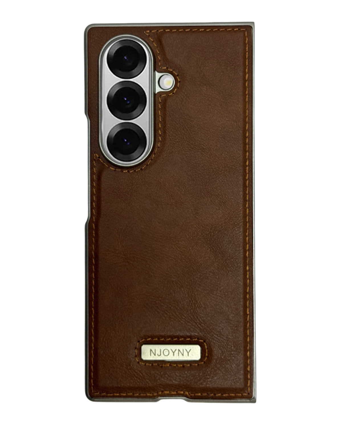 Vintage Brown Luxury Leather Case for Samsung Galaxy Z Fold 7 – Classic Design