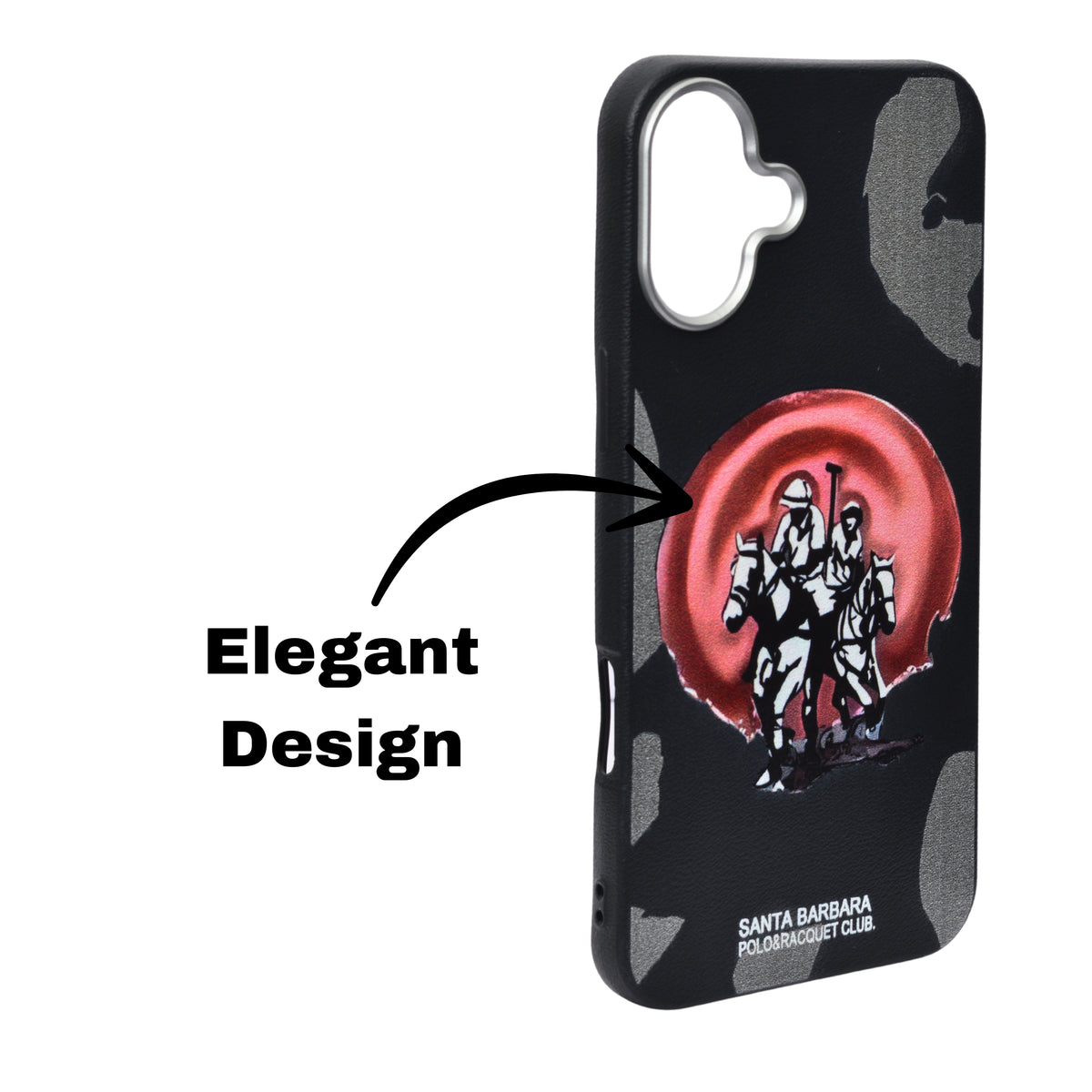 Santa Barbara Polo & Racquet Club Leather Phone Case For iPhone 16 Plus