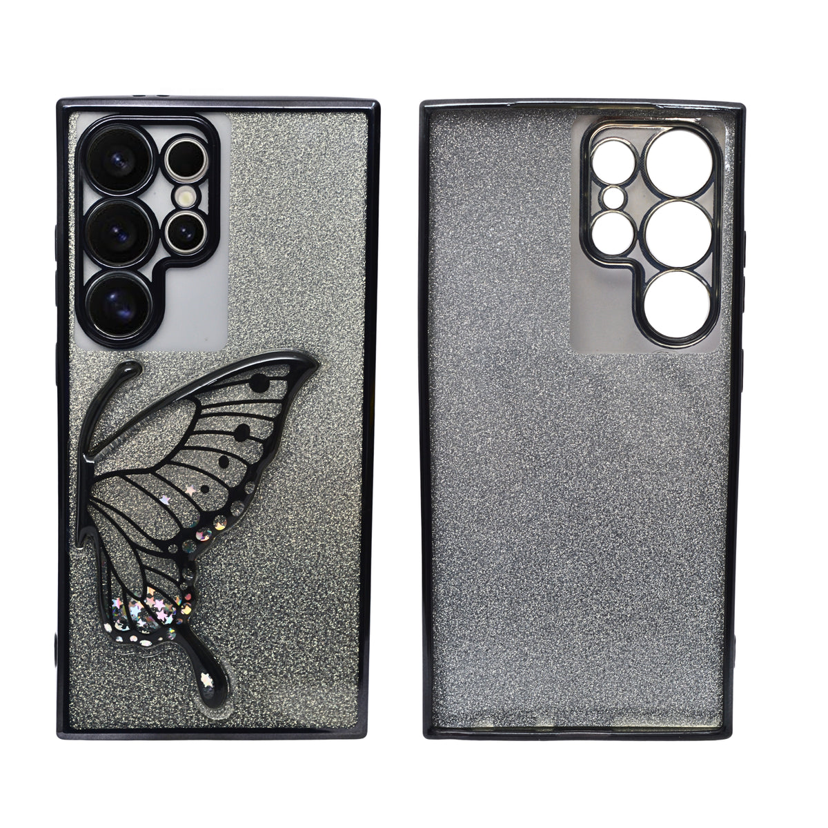 Stylish Luxury Eye Catching Butterfly Glitter Case for Samsung Galaxy S24 Ultra
