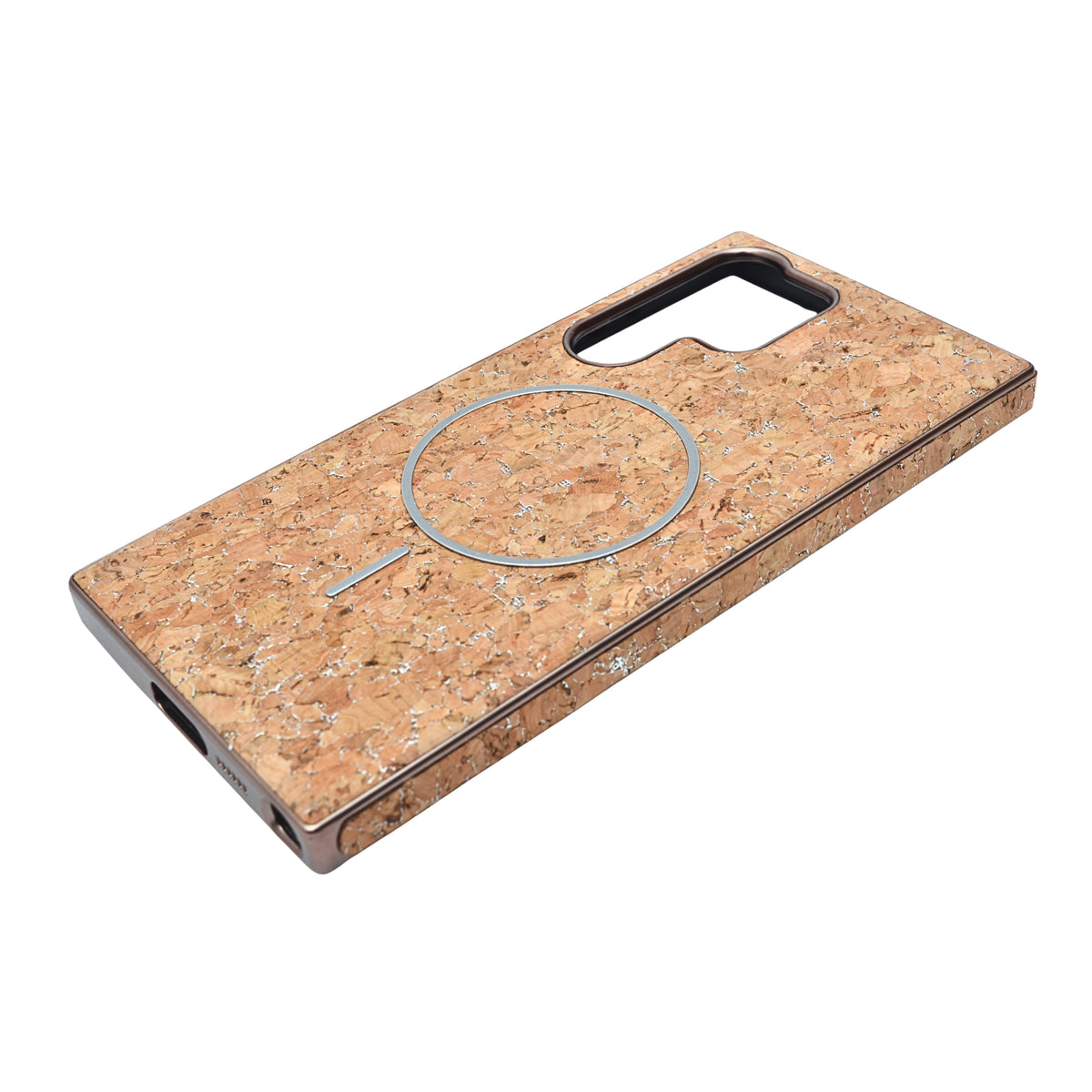 Cork Texture Printed MagSafe Compatible Phone Case for Samsung Galaxy S23 Ultra