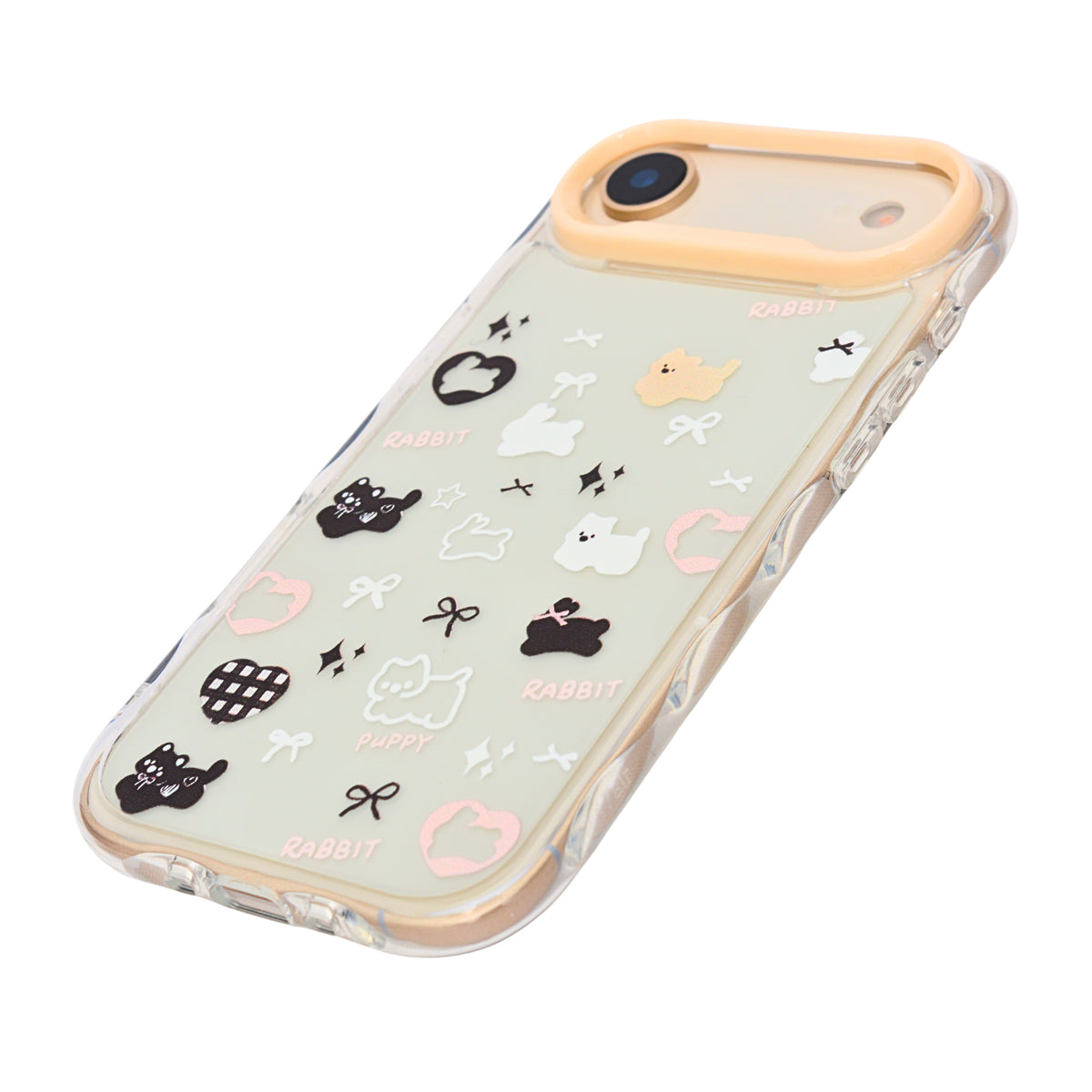 Cute Transparent Wavy Edge Phone Case for iPhone 17 Air