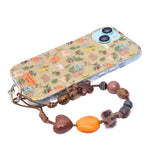 Floral Bunny Garden Design with Charms Phone Case for iPhone 15