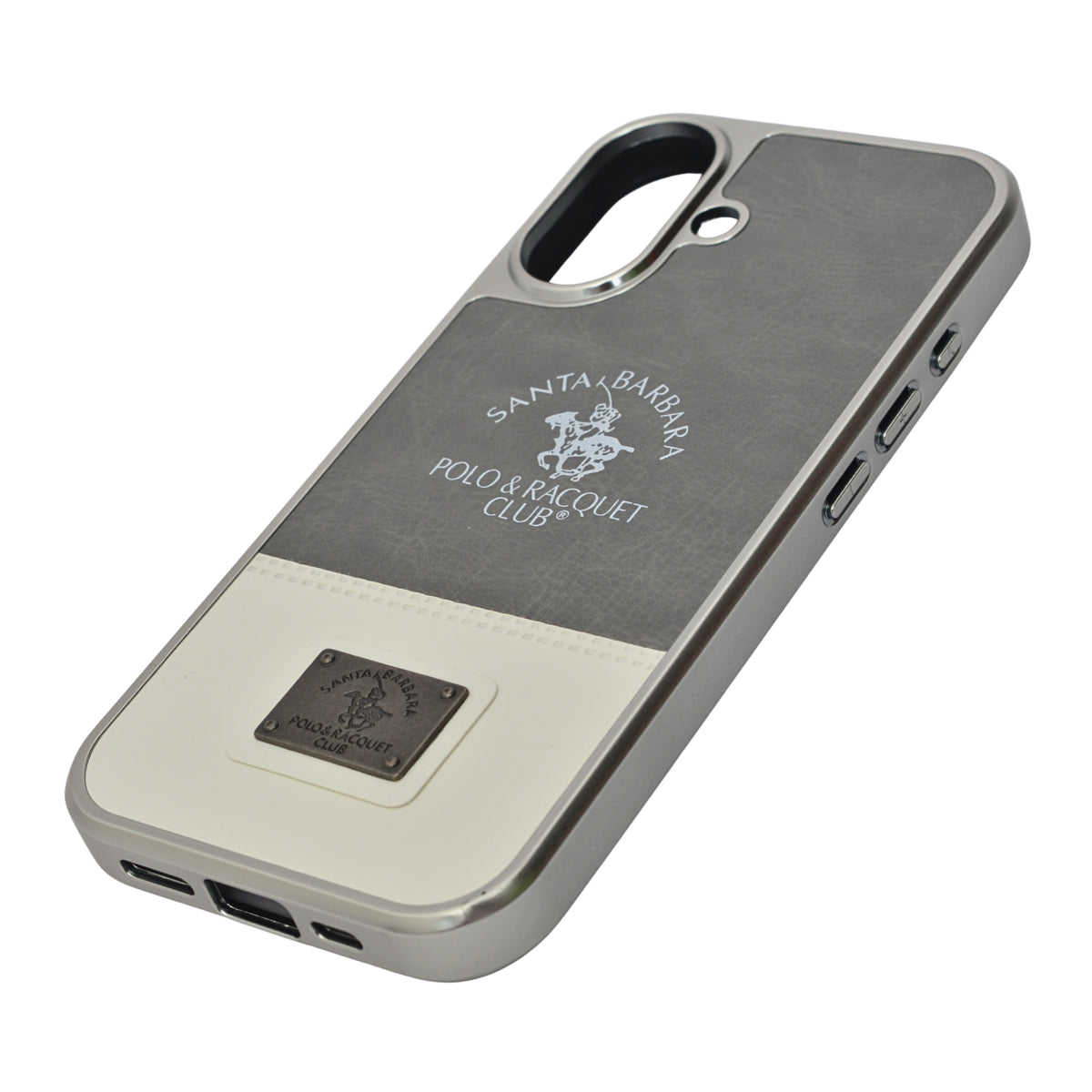 Santa Barbara Polo Club Dual Tone Leather Finish Phone Case for iPhone 17
