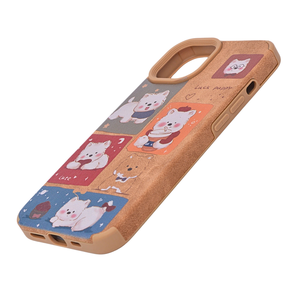 Cute Puppy Cartoon Design Protective Phone Case for iPhone 13/ 14