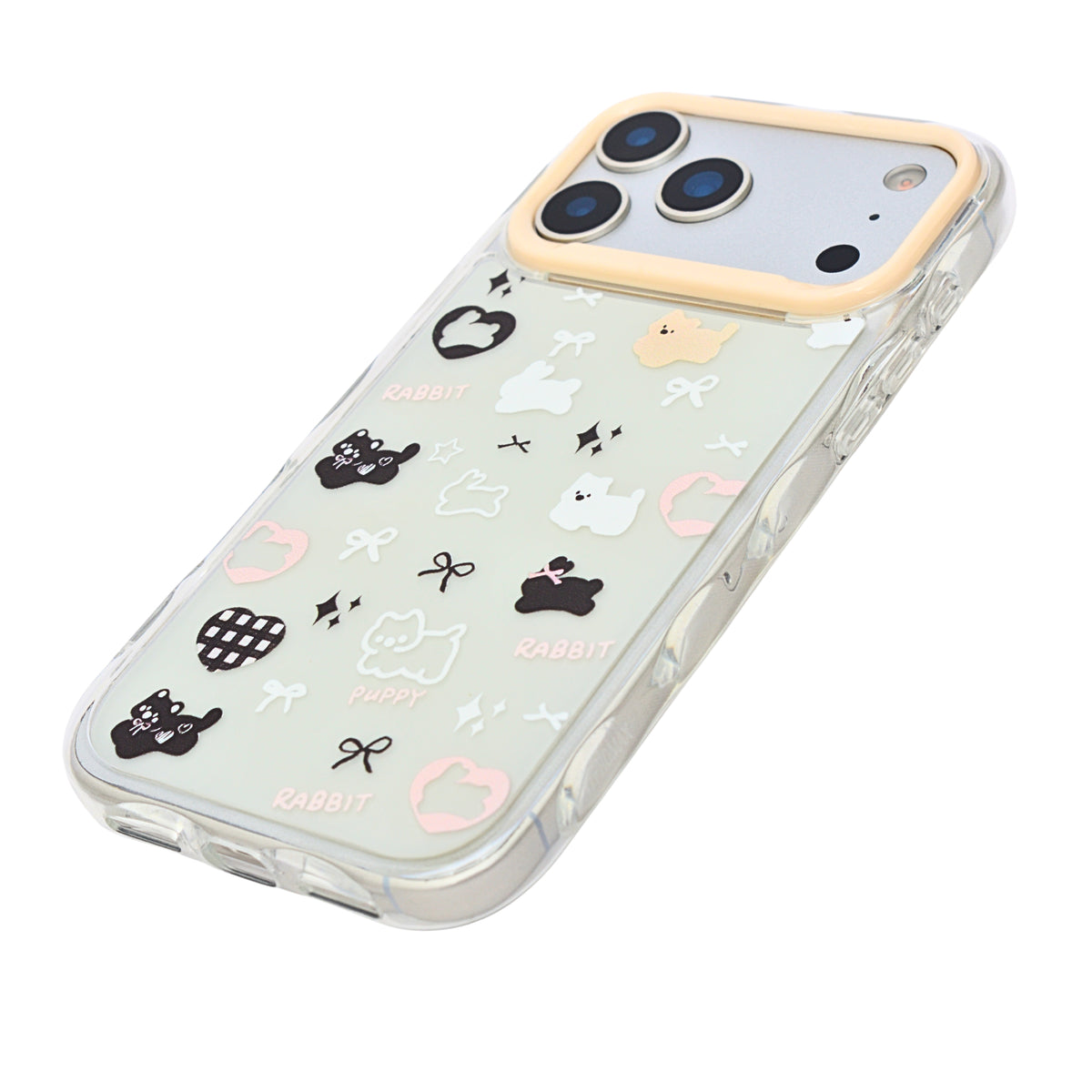 Cute Transparent Wavy Edge Phone Case for iPhone 17 Pro