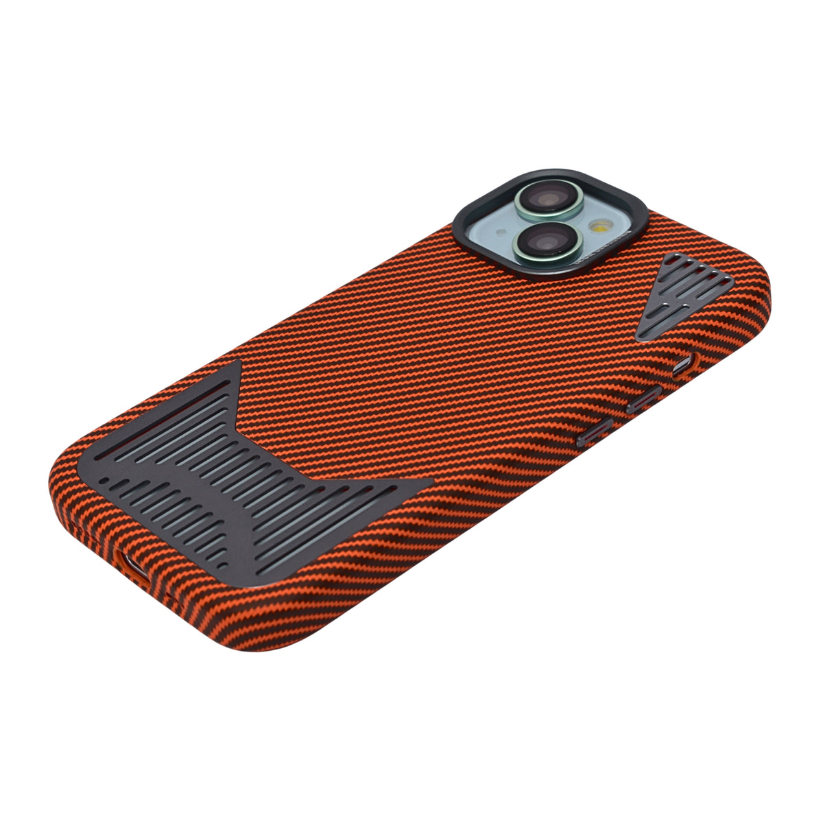 Premium Heat Dissipation with Modern Textured Finish Phone Case for iPhone 15