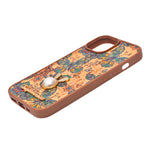 Bohemian Ethnic Print Cork Texture with Pearl Detail Phone Case for iPhone 15