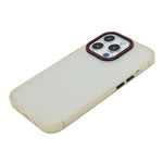 Frosted Clear with Matte Camera Border Phone Case for iPhone 14 Pro