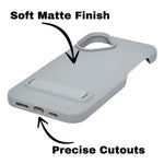 Silicone Soft Matte Finish Phone Case with Kickstand For iPhone 16 Plus
