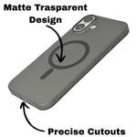 Hard Transparent Tinted Magsafe Compatible Phone Case for iPhone 16 Plus