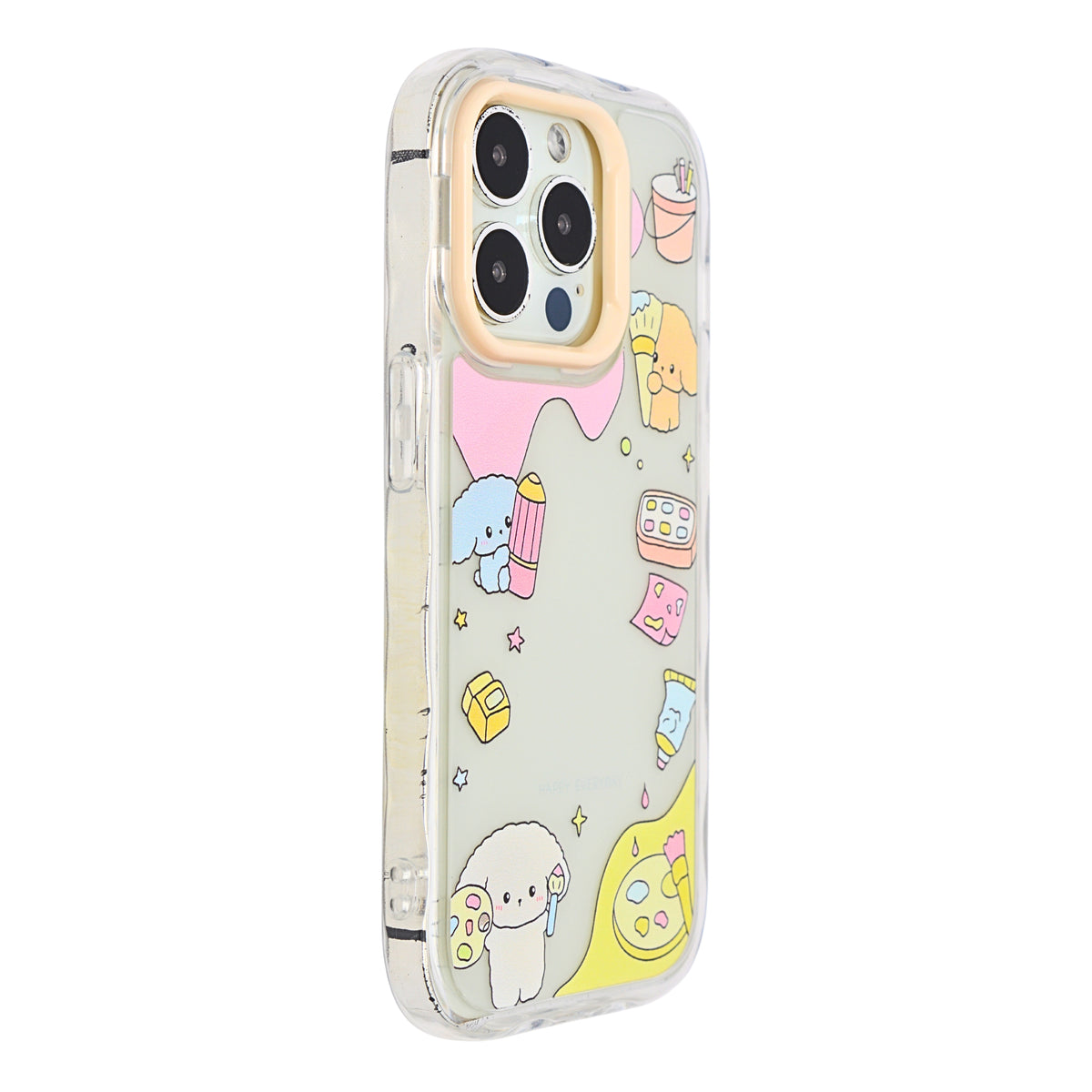 Cute Transparent Wavy Edge Phone Case for iPhone 14 Pro
