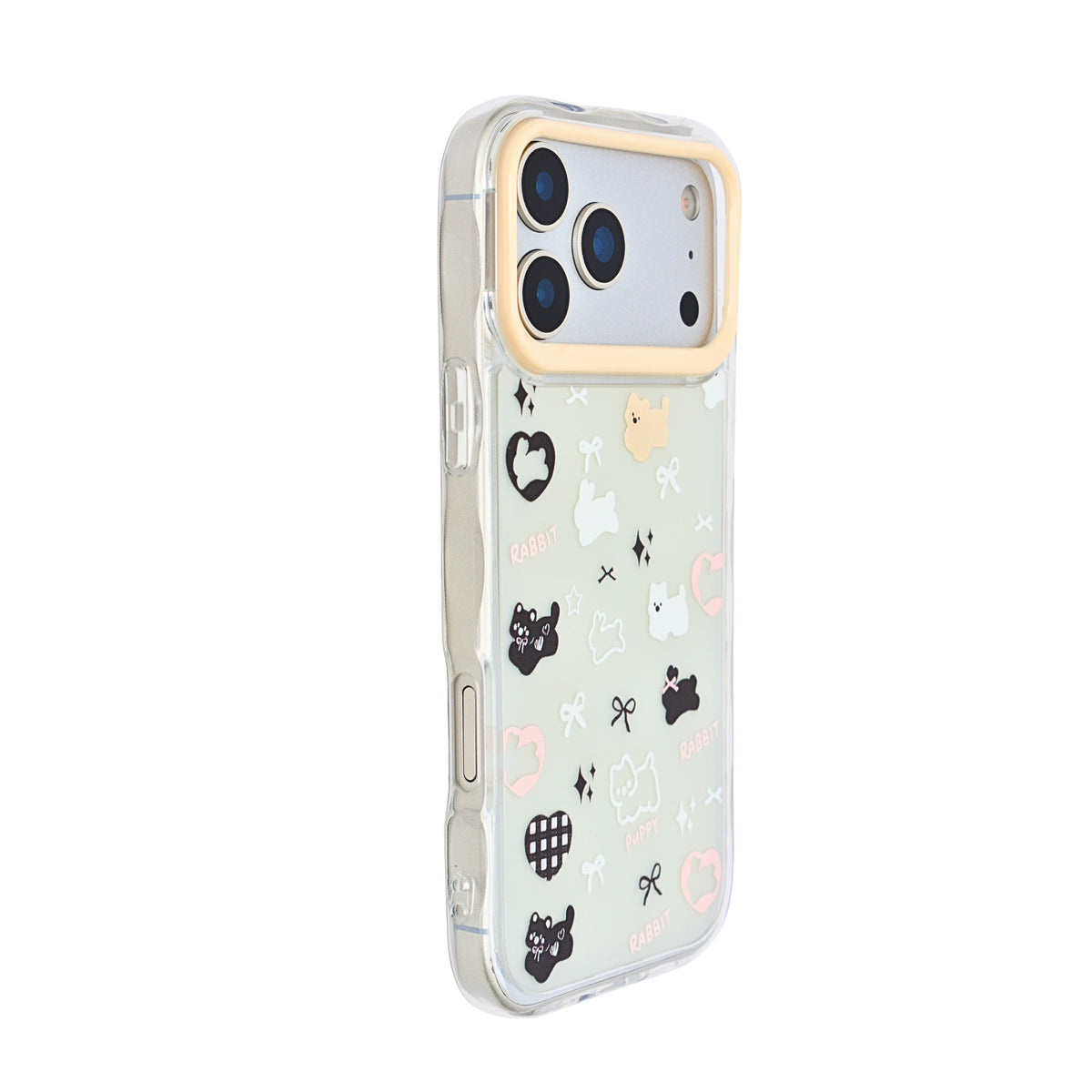 Cute Transparent Wavy Edge Phone Case for iPhone 17 Pro
