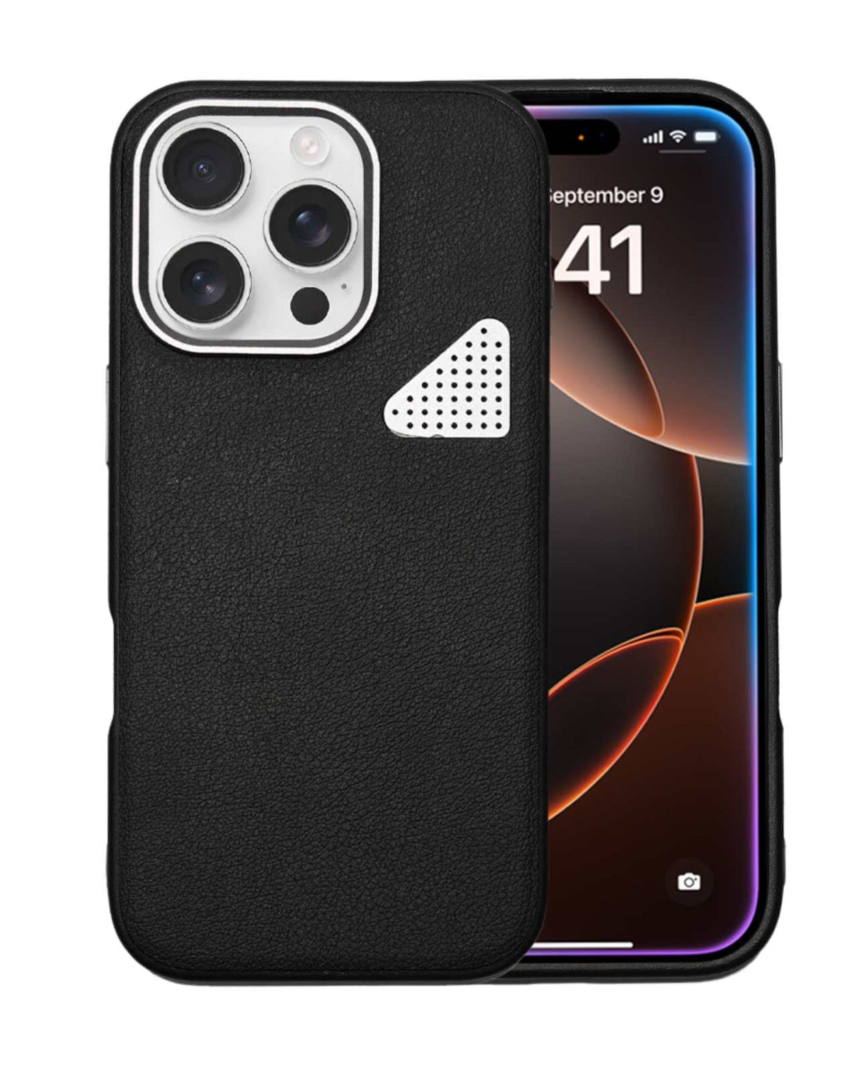 Premium Leather Heat Dissipation Protective Case for iPhone 16 Pro Max
