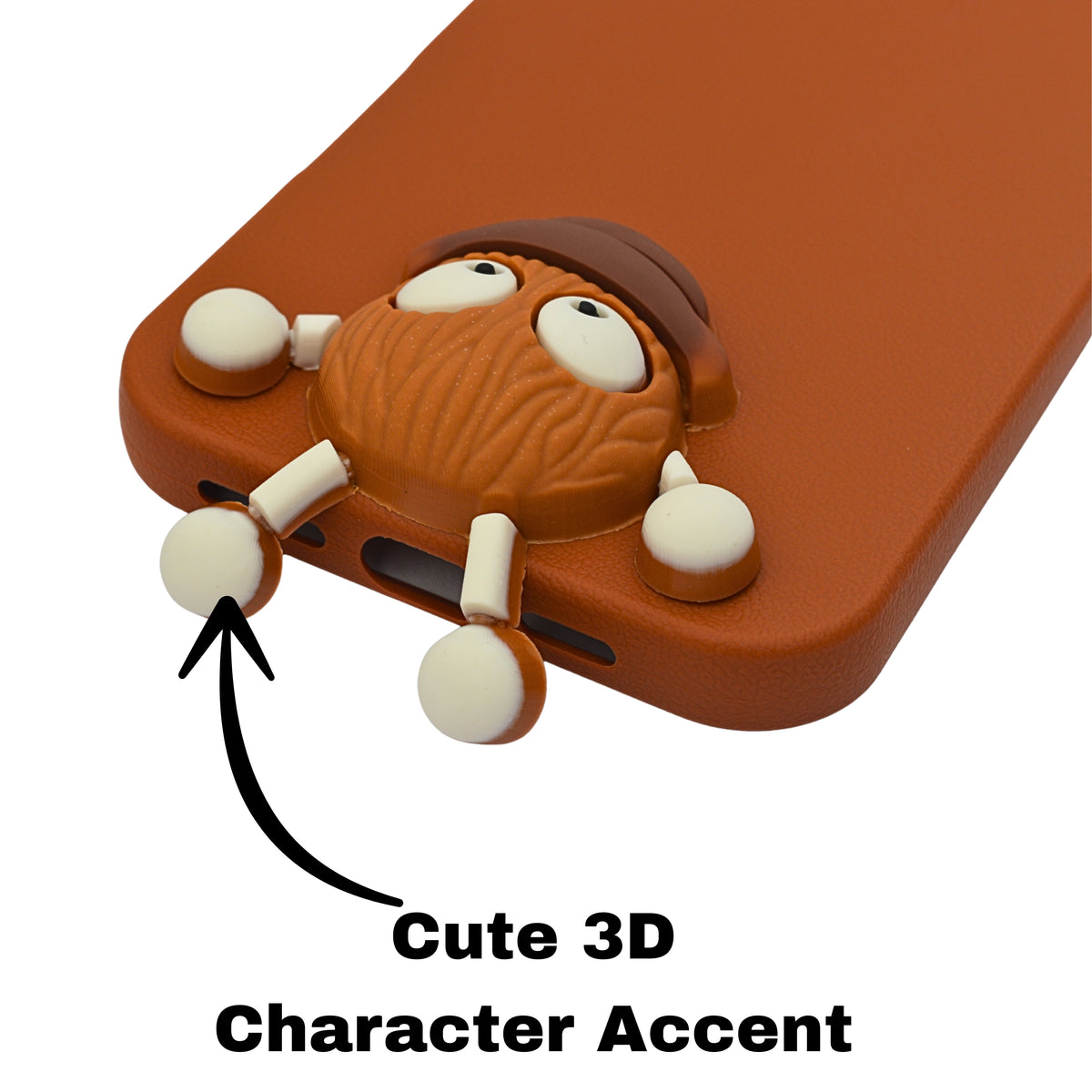 Hello Teddy Cap 3D Cartoon Phone Case For iPhone 16 Pro Max