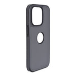 Premium Leather Finish with Metallic Logo Ring Cutout Phone Case for iPhone 14 Pro