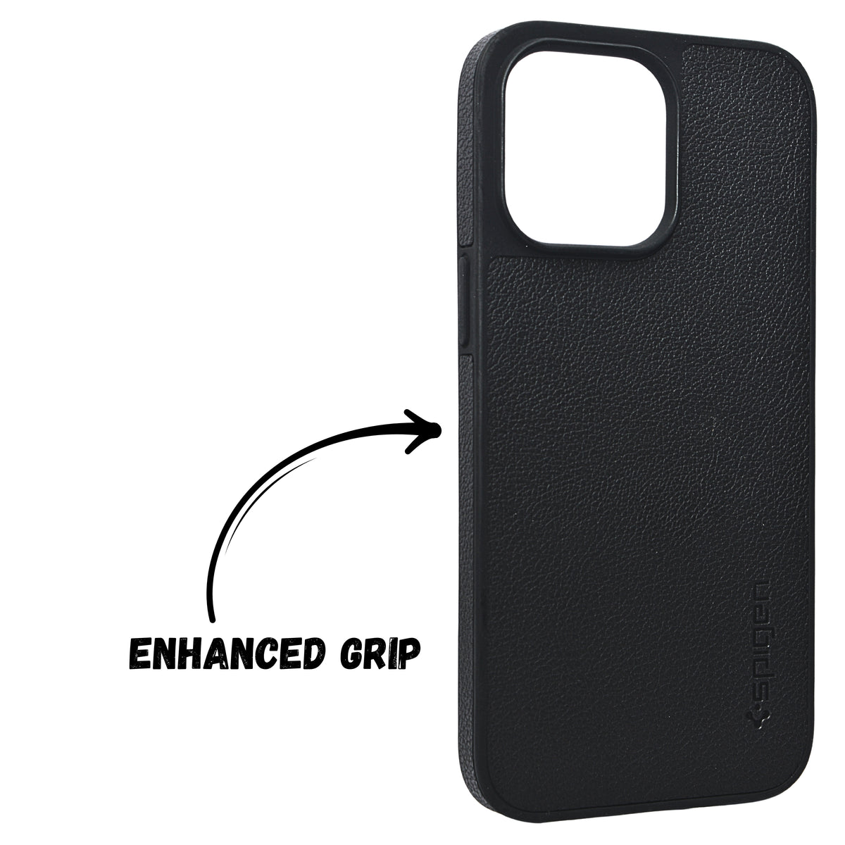 Spigen Leather Textured Protective Phone Case For iPhone 14 Pro Max
