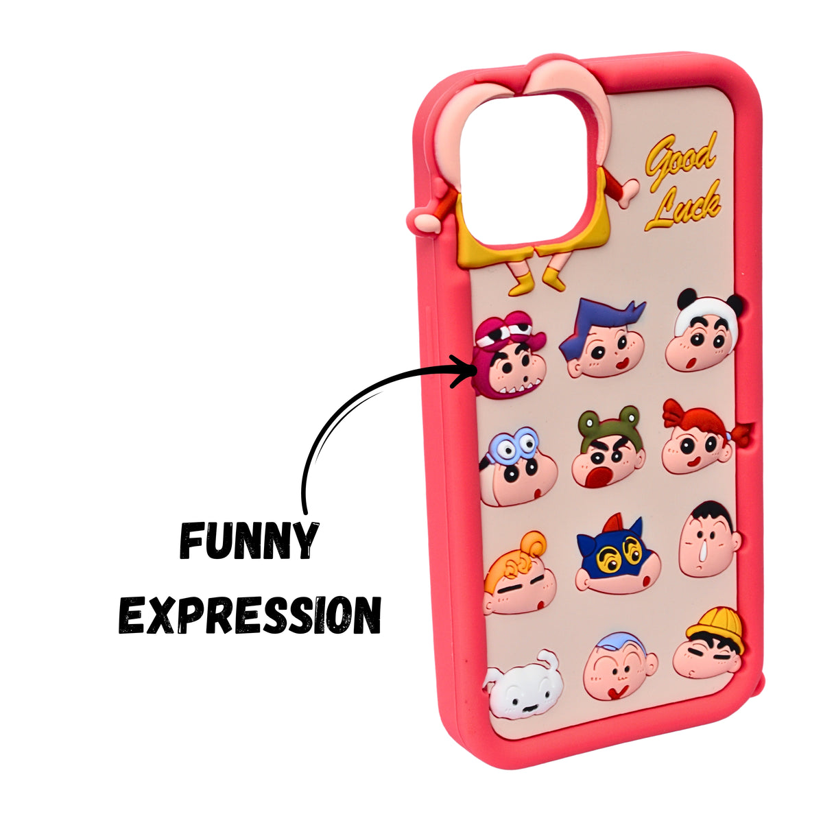 3D Cartoon Shinchan Character Design Phone Case For iPhone 13