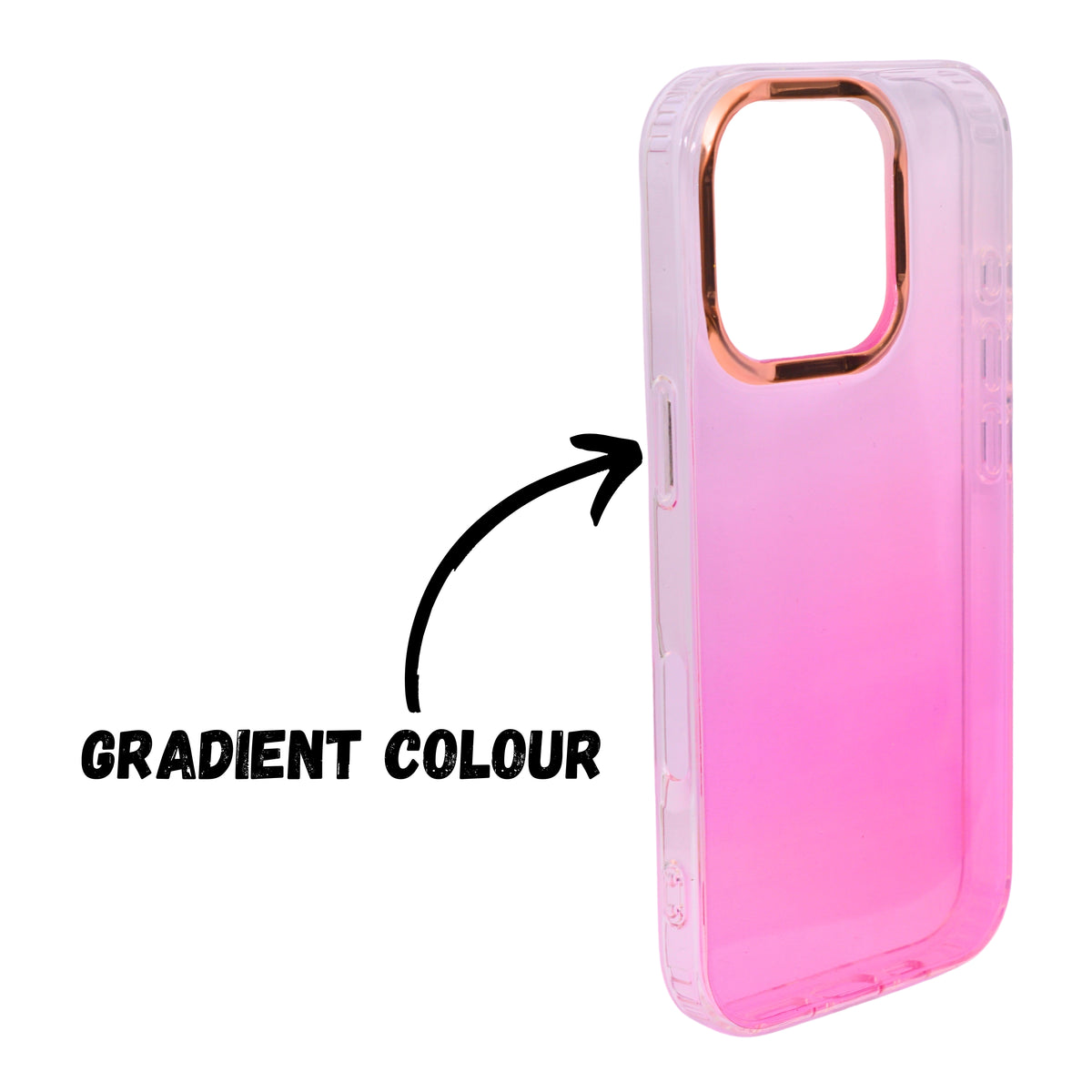 Transparent Gradual Change Glitter Color Arts & Crac Glitter Case for iPhone 16 Pro
