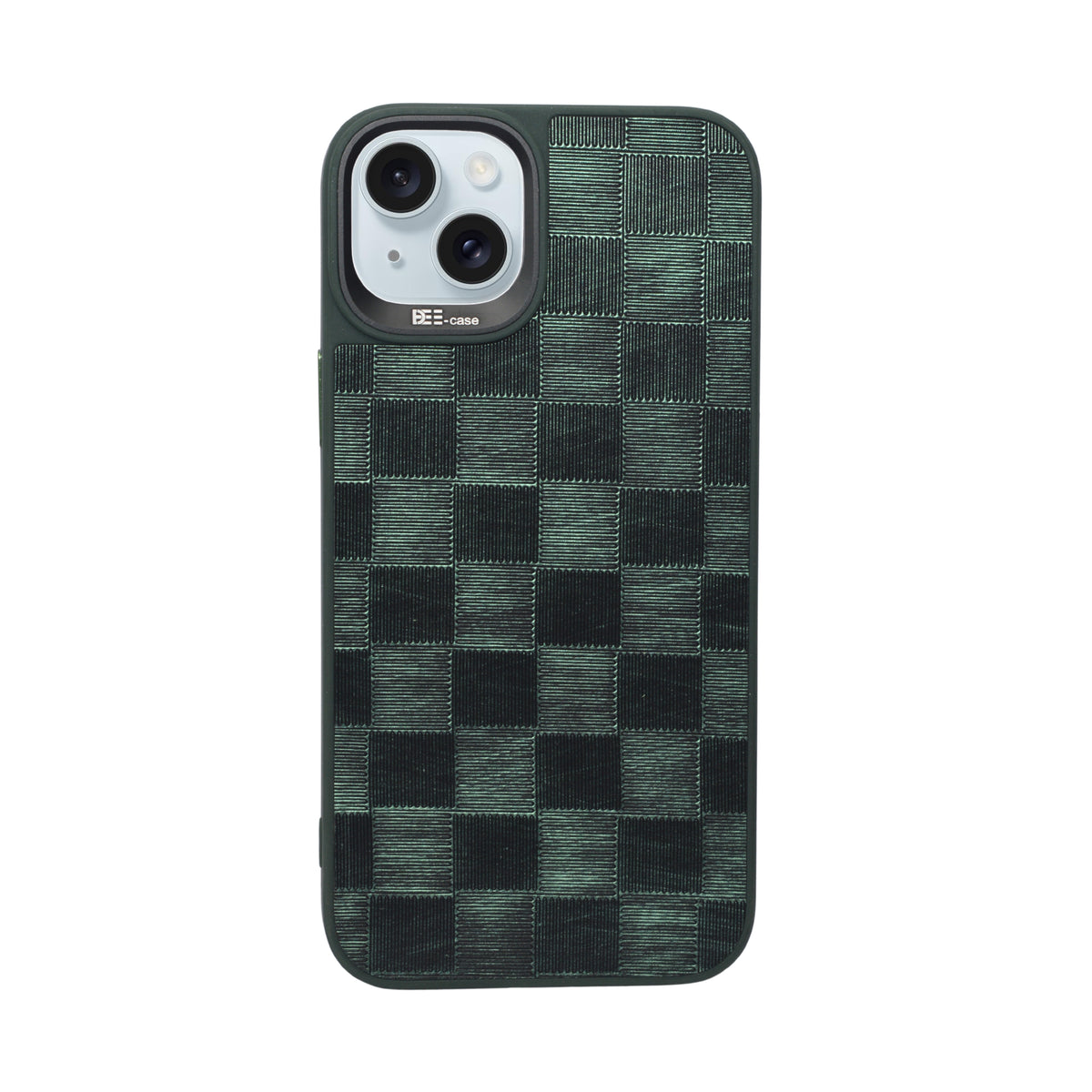 Checkered Texture Grip Case For iPhone 15