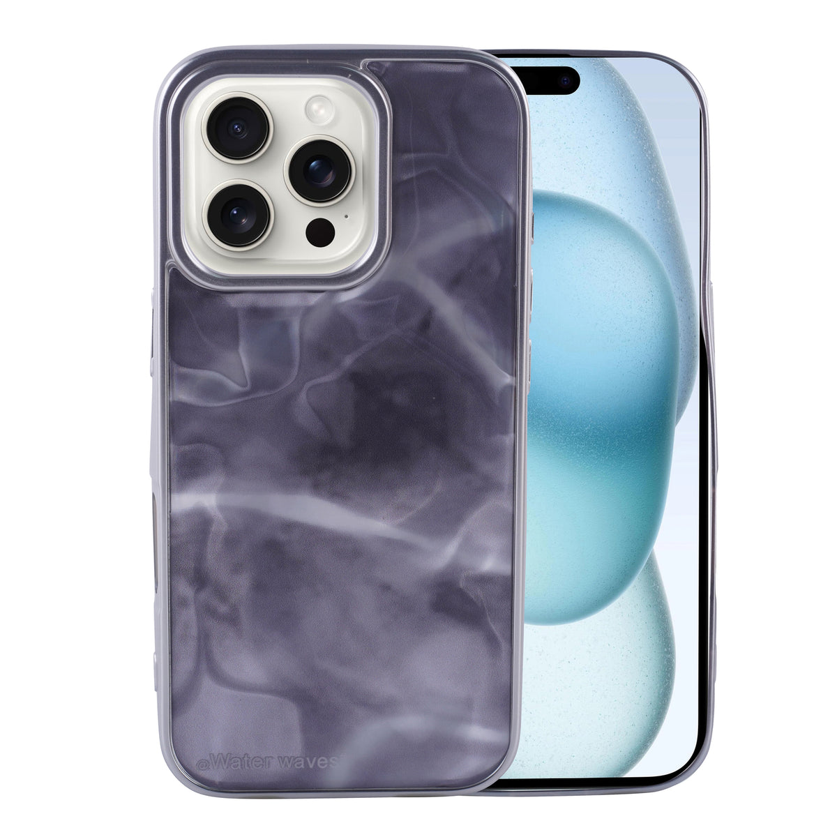 Deep Sea Grey Marble Bold & Protective Design iPhone 16 Pro Case