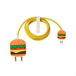 Adorable Hamburger Design Charger Case & Cable Protector for Apple 18W/20W Adapter