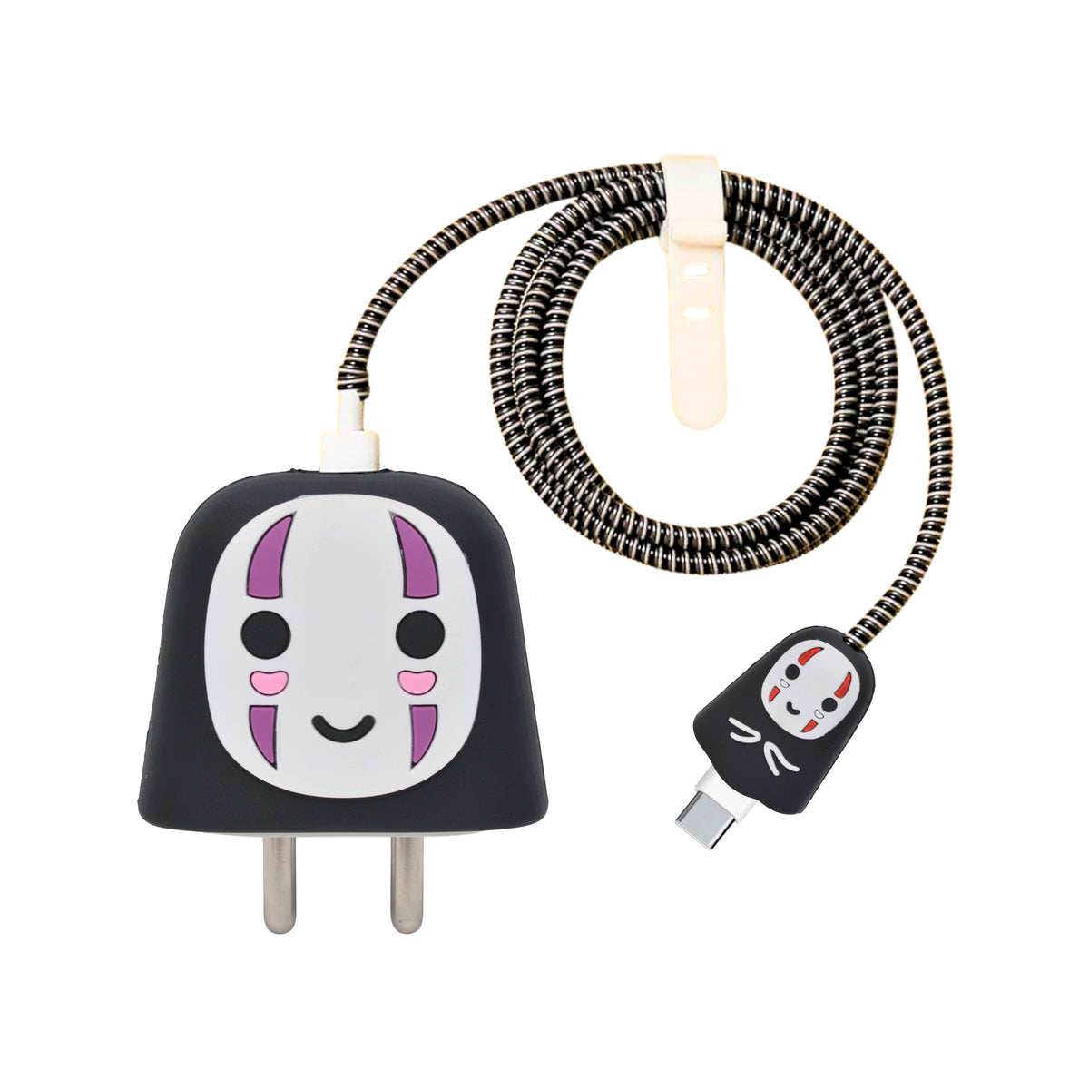 Anime Spirit Mask Design Charger Case & Cable Protector for Apple 18W/20W Adapter