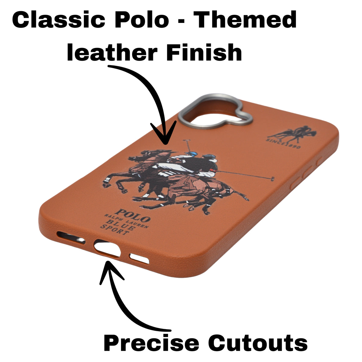 Santa Barbara Polo & Racquet Club Leather Phone Case For iPhone 16 Plus