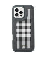 Leather Case, Classic Elegant Slim PU Checks Luxury Design Case For iPhone 16 Pro Max