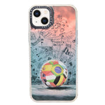 Gradient Ombre Soccer Themed Phone Case for iPhone 14 Plus/ 15 Plus