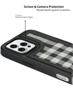 Leather Case, Classic Elegant Slim PU Checks Luxury Design Case For iPhone 16 Pro Max
