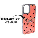 Stylish Polka Dot Bow Cover For iPhone 16