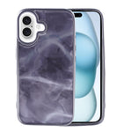 Deep Sea Grey Marble Bold & Protective Design iPhone 16 Case