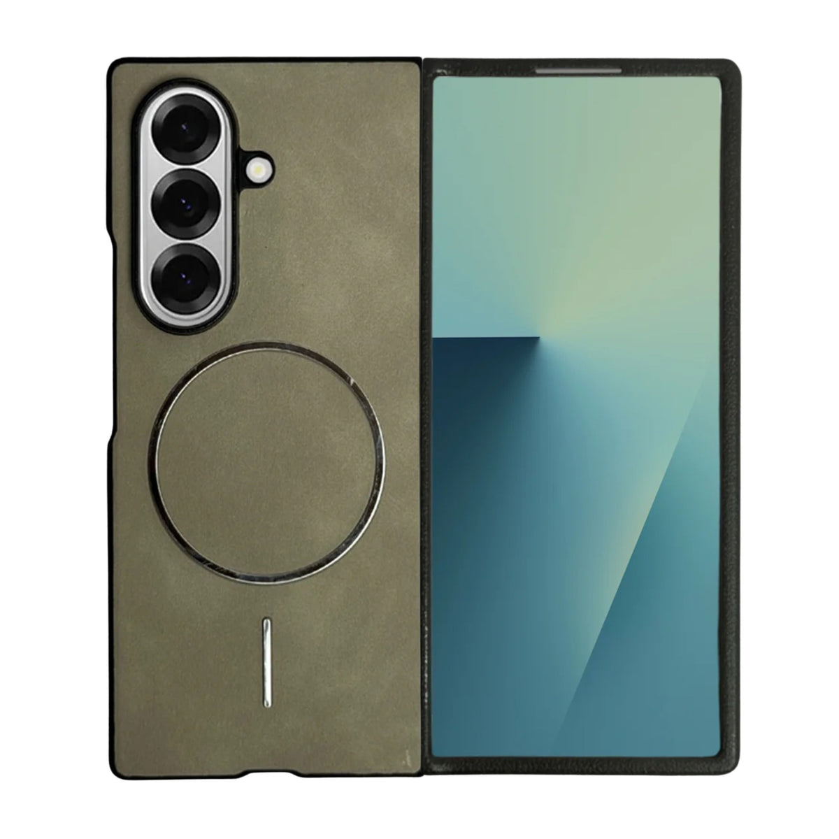 Luxury MagSafe Leather Case for Samsung Galaxy Z Fold 7 – Executive Edition with Magnetic Ring & Precision Fit