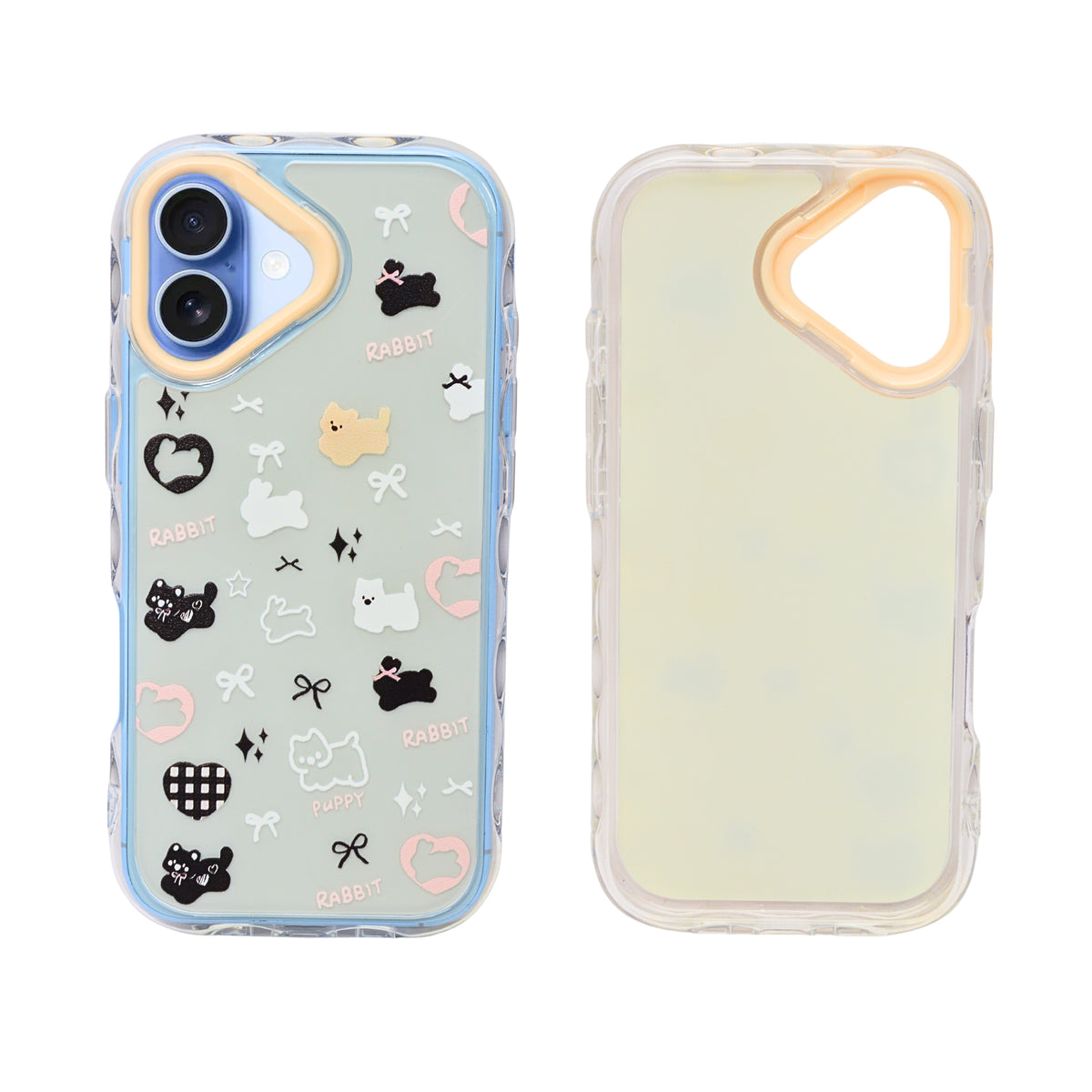 Cute Transparent Wavy Edge Phone Case for iPhone 17