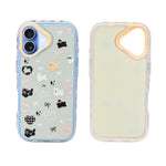 Cute Transparent Wavy Edge Phone Case for iPhone 17