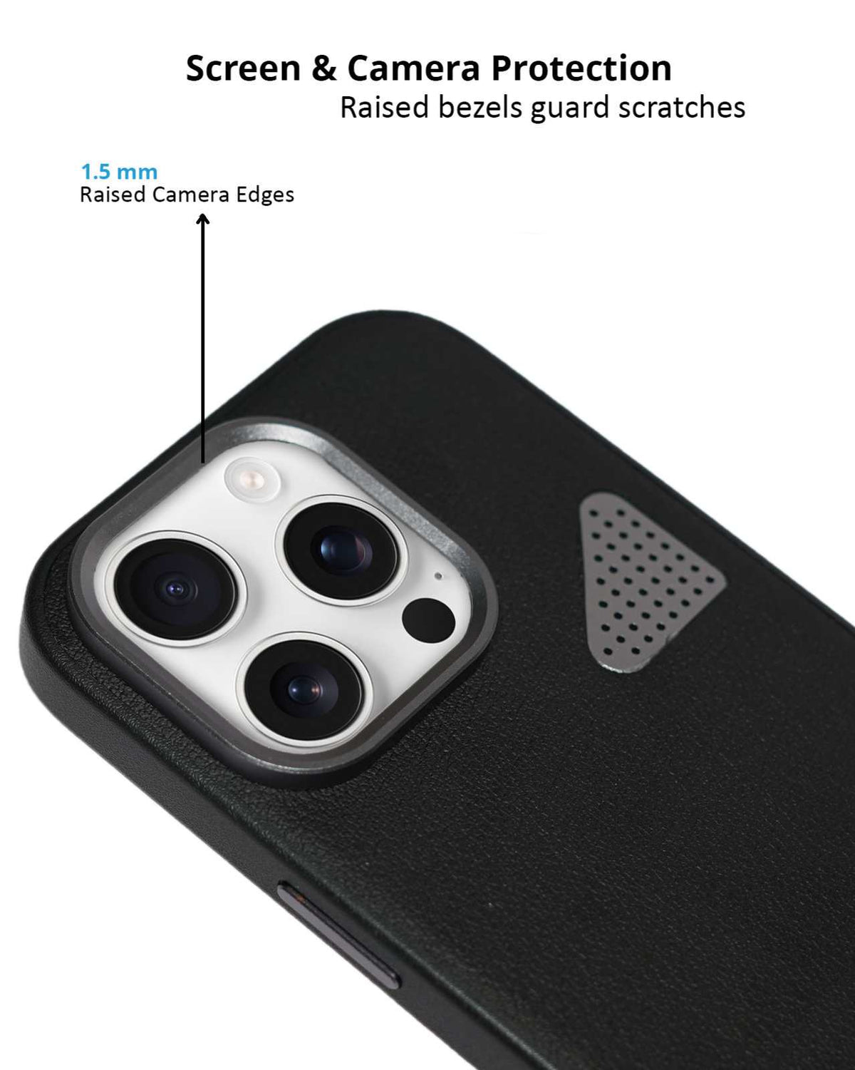 Premium Leather Heat Dissipation Protective Case for iPhone 16 Pro Max
