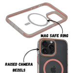 Transparent MagSafe with Colored Border Phone Case For iPhone 14 Pro