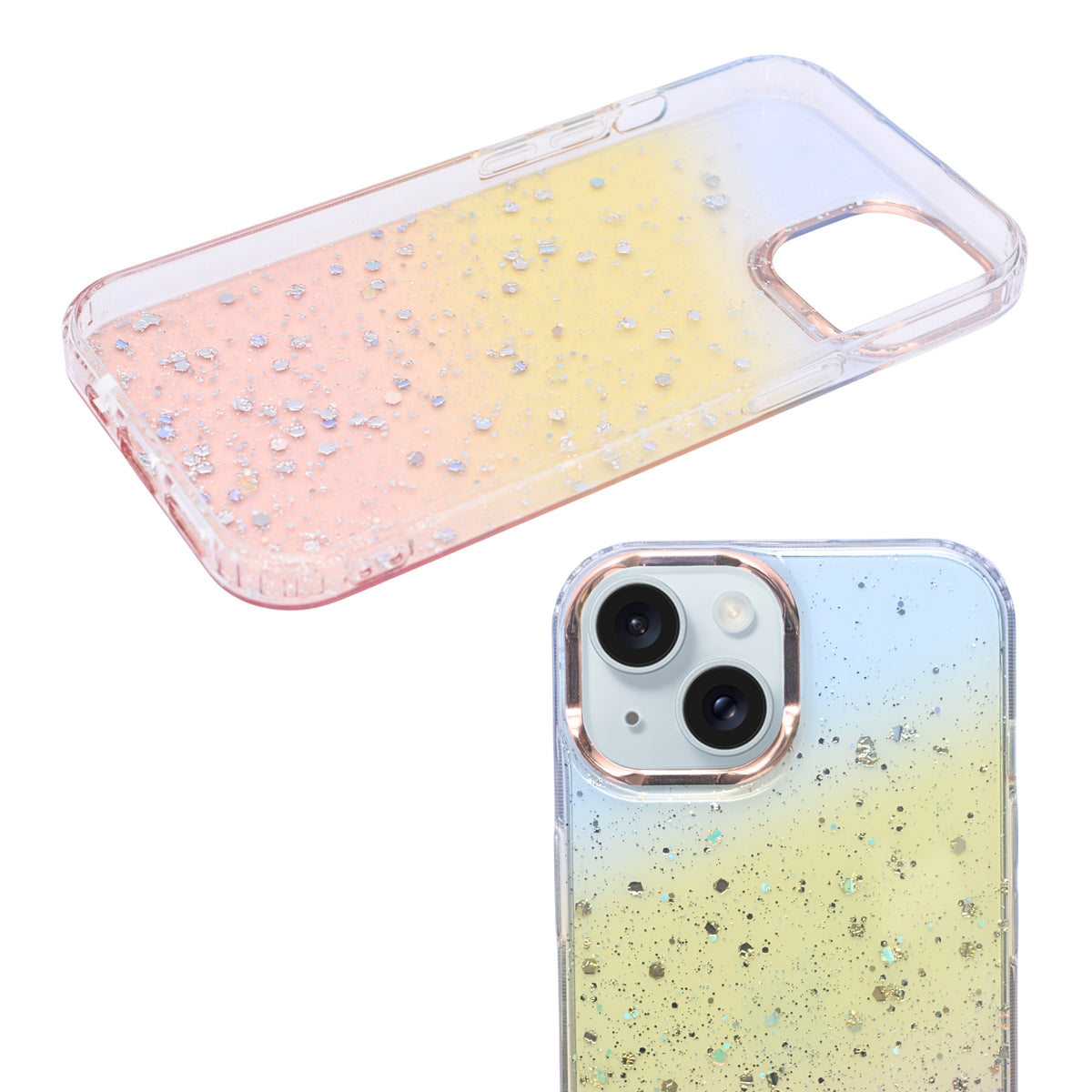 Shimmer Gradient Glitter Phone Case for iPhone 15