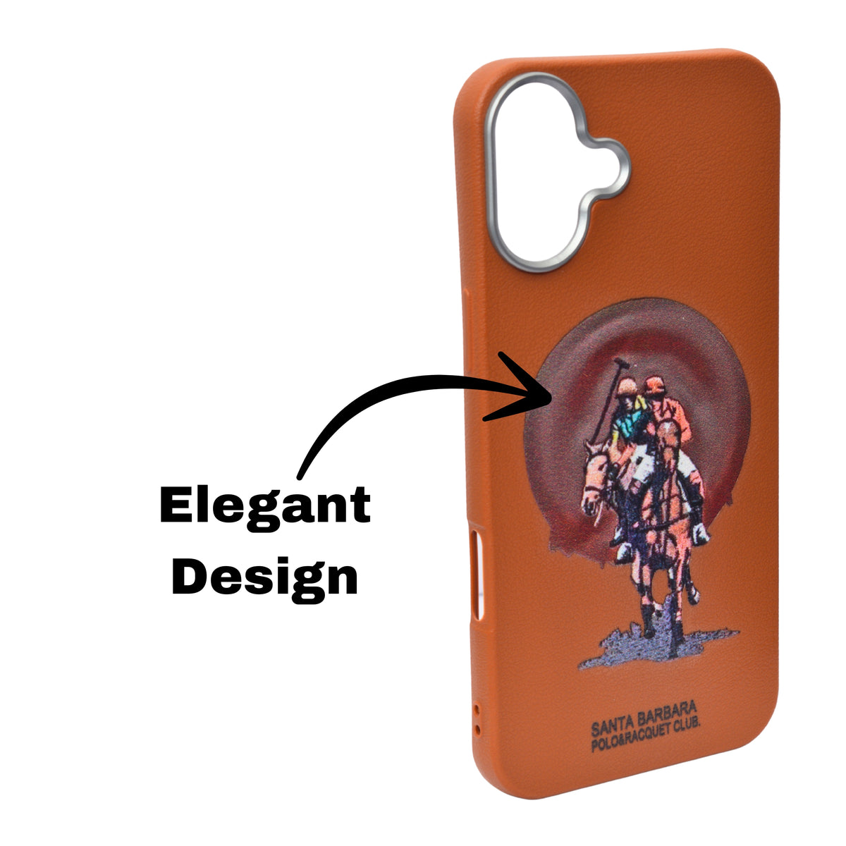 Santa Barbara Polo & Racquet Club Leather Phone Case For iPhone 16 Plus