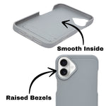 Silicone Soft Matte Finish Phone Case with Kickstand For iPhone 16 Plus