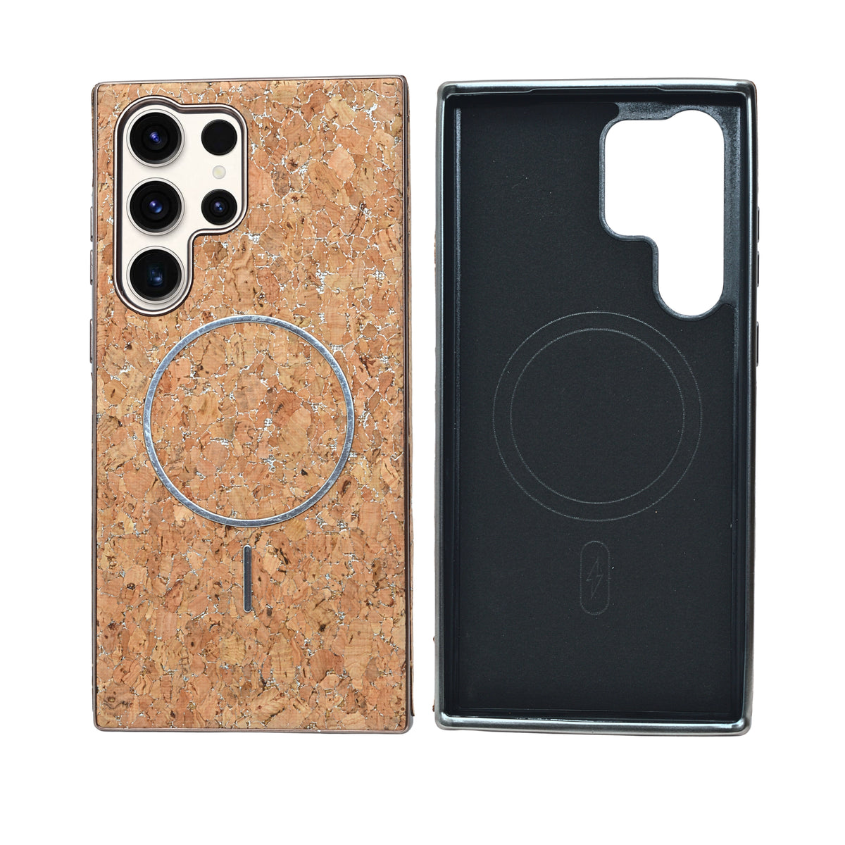 Cork Texture Printed MagSafe Compatible Phone Case for Samsung Galaxy S23 Ultra