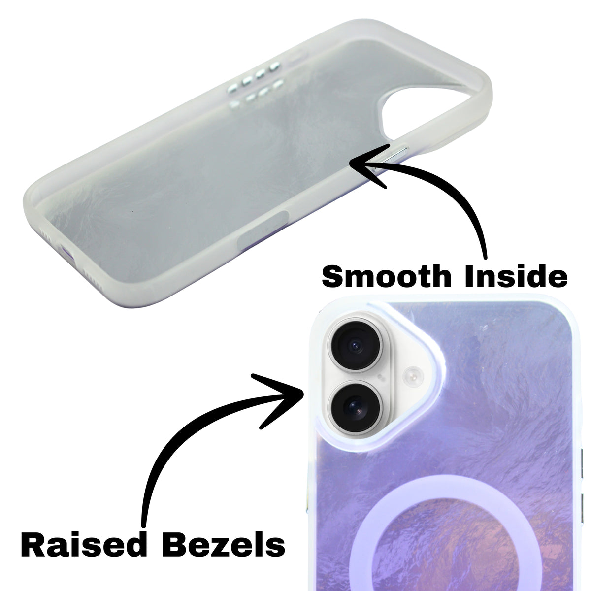 Iridescent MagSafe Compatible Gradient Phone Case For iPhone 16 Plus