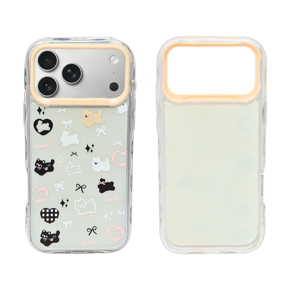 Cute Transparent Wavy Edge Phone Case for iPhone 17 Pro