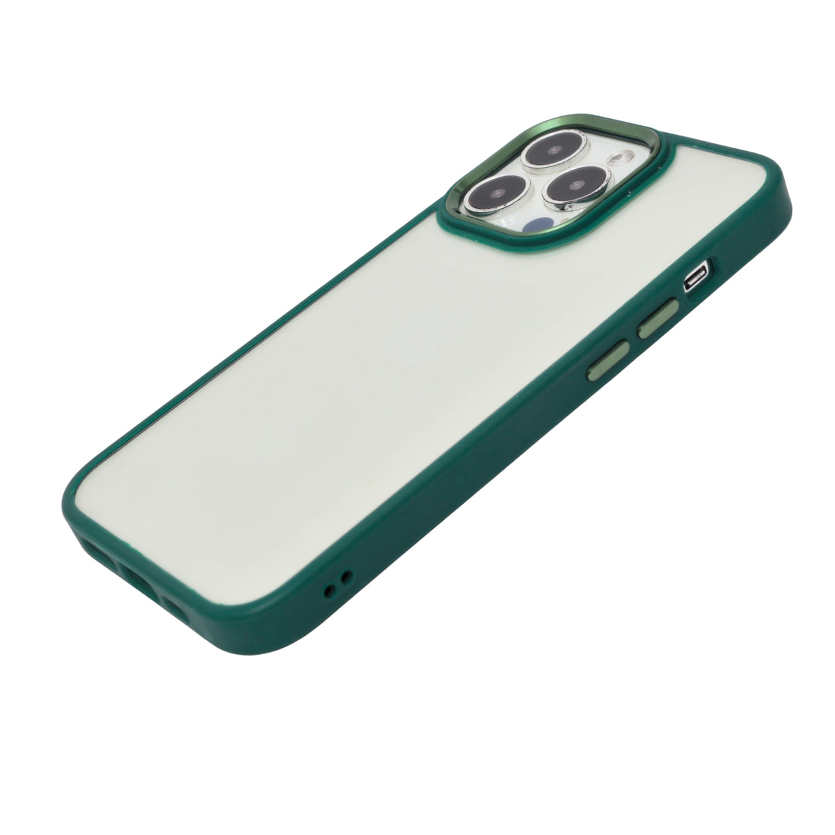 Transparent Hard back with Chrome Border Anti Slip Grip Phone Case for iPhone 13 Pro