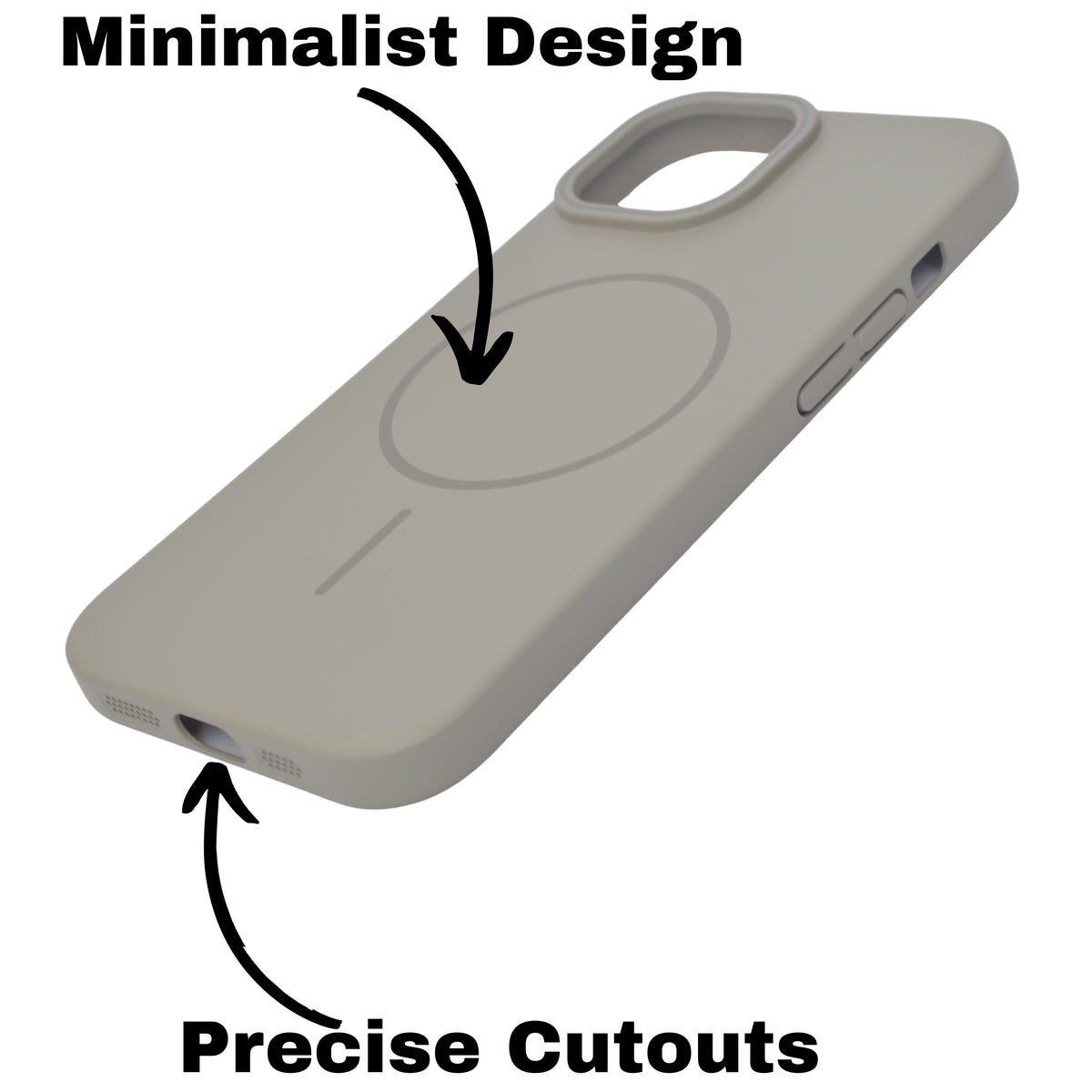 MagSafe Compatible Matte Finish Hard Plastic Phone Case for iPhone 14Plus/ 15Plus
