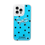 Stylish Polka Dot Bow Cover For iPhone 16 Pro Max