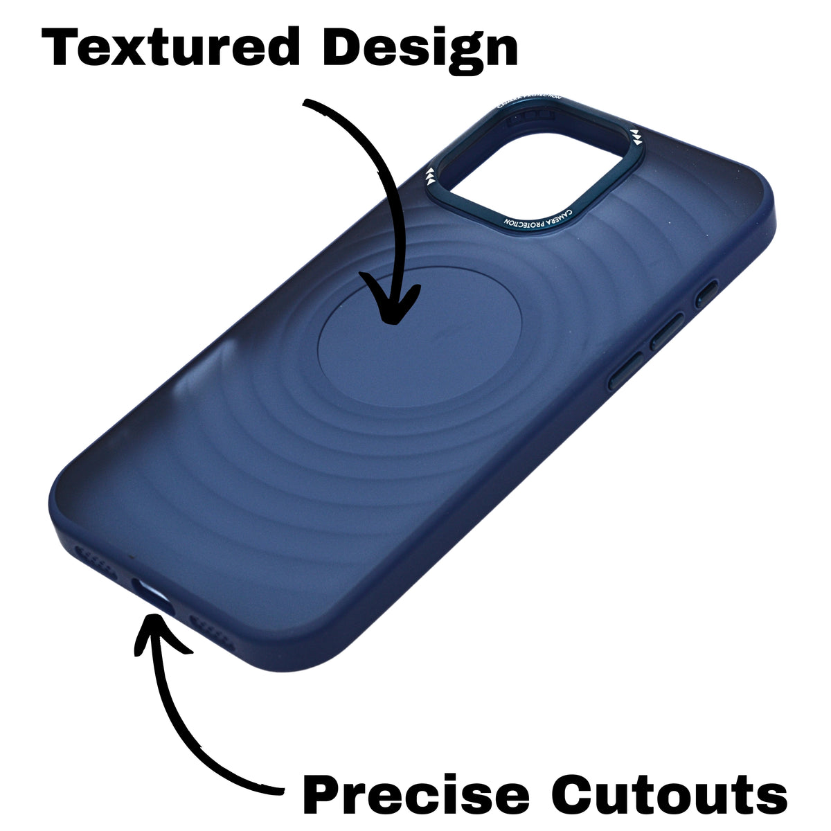 Stylish Durability Acrylic Corrugated Lines Skin Feel Case For iPhone 16 Pro Max